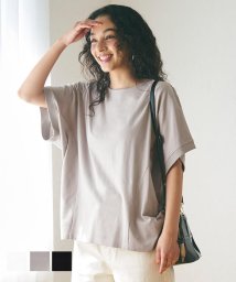 coca/ドルンマンTシャツ（カットソー/コットン/プルオーバー/半袖/無地/体型カバー）/506030633