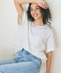 coca(コカ)/ドルンマンTシャツ（カットソー/コットン/プルオーバー/半袖/無地/体型カバー）/WHITE