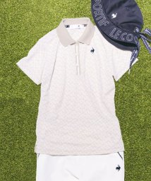 le coq sportif GOLF (ルコックスポルティフ（ゴルフ）)/総柄半袖シャツ/ベージュ