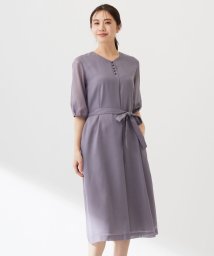 J.PRESS LADIES（LARGE SIZE）(J．プレス　レディス（大きいサイズ）)/【洗える】ブライトスパンボイル ワンピース/グレージュ系