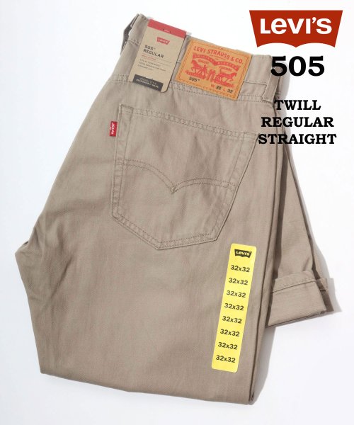 marukawa shonan(marukawa shonan)/【Levi's/リーバイス】505 REGULAR STRAIGHT TWILL ツイルレギュラーストレート ボトムス メンズ 5ポケット カラーパンツ /ベージュ