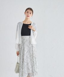 tocco closet(トッコクローゼット)/パールチャーム付き裾フリルシアーパーカー/Off-white