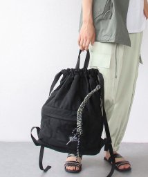 Three Four Time (スリーフォータイム)/3WAYS DRAWSTRING BACKPACK/ブラック