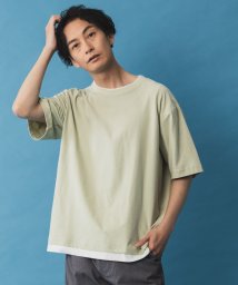 MAC HOUSE(men)/SARARI サラリ NAVY 冷感フェイクレイヤードTシャツ T2－24SS－MC－6/506106882