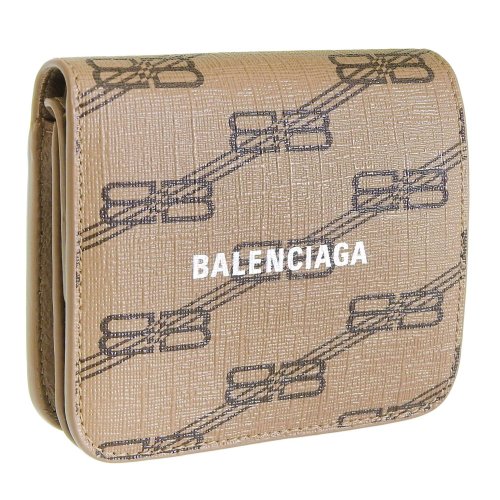 BALENCIAGA(バレンシアガ)/BALENCIAGA バレンシアガ BB MONOGRAM 財布 二つ折り財布/ベージュ