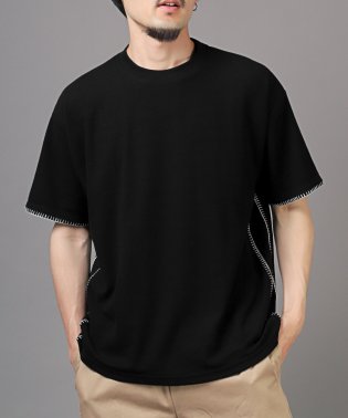 LUXSTYLE/サカリバステッチ半袖Tシャツ/Tシャツ 半袖 メンズ レディース 半袖Tシャツ 春 夏 サマーニット/506121451