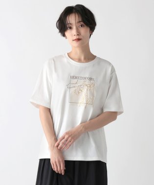 Afternoon Tea LIVING/フラワー箔プリントTシャツ/506121463