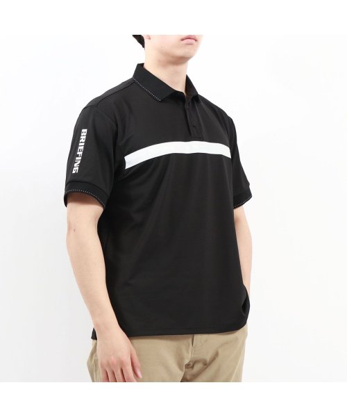 BRIEFING GOLF(ブリーフィング ゴルフ)/日本正規品 ブリーフィング ゴルフ ウェア BRIEFING GOLF MENS SLEEVE LOGO POLO RELAXED FIT BRG241M49/ブラック