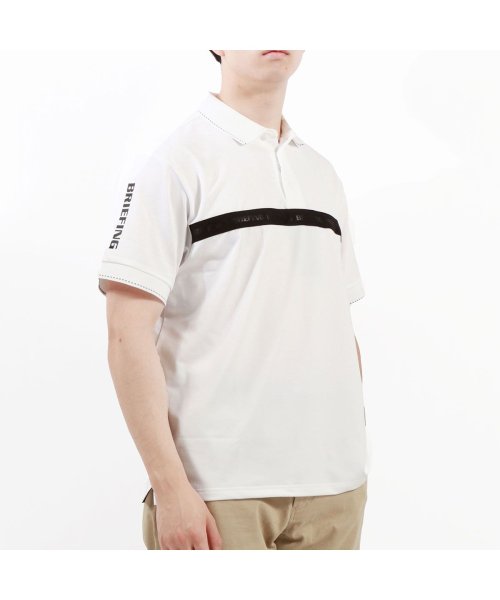 BRIEFING GOLF(ブリーフィング ゴルフ)/日本正規品 ブリーフィング ゴルフ ウェア BRIEFING GOLF MENS SLEEVE LOGO POLO RELAXED FIT BRG241M49/ホワイト
