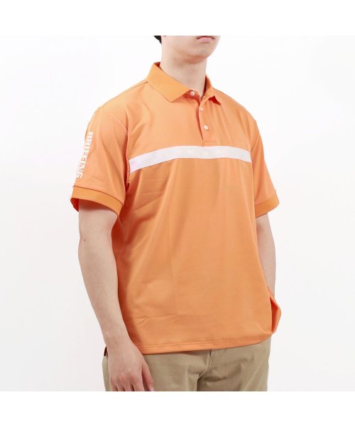 BRIEFING GOLF(ブリーフィング ゴルフ)/日本正規品 ブリーフィング ゴルフ ウェア BRIEFING GOLF MENS SLEEVE LOGO POLO RELAXED FIT BRG241M49/オレンジ