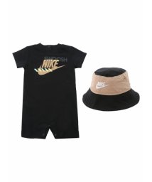 NIKE(NIKE)/ベビー(0－9M) セット商品 NIKE(ナイキ) NKB B NSW PE ROMPER BKT HAT/BLACK