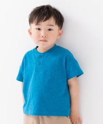 chil2(チルツー)/ヘンリーネック半袖Tシャツ/ターコイズブルー