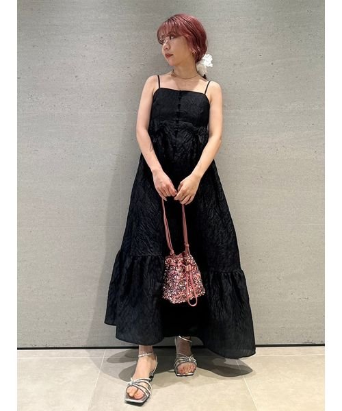 フロントオープンボリュームキャミワンピース 予めご了承ください