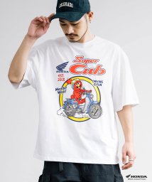 Rocky Monroe(ロッキーモンロー)/プリントT コラボ ホンダ HONDA Tシャツ 半袖 メンズ レディース カットソー オーバーサイズ ビッグシルエット リラックス ゆったり クルーネック ル/ホワイト系1