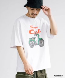 Rocky Monroe(ロッキーモンロー)/プリントT コラボ ホンダ HONDA Tシャツ 半袖 メンズ レディース カットソー オーバーサイズ ビッグシルエット リラックス ゆったり クルーネック ル/ホワイト系4