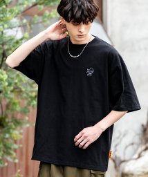 Rocky Monroe/ビッグT 半袖 カットソー メンズ レディース Tシャツ オーバーサイズ ビッグシルエット リラックス ゆったり クルーネック ロゴ刺繍 ルームウェア カジュア/506121939