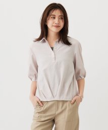 J.PRESS LADIES（LARGE SIZE）(J．プレス　レディス（大きいサイズ）)/【洗える】アセテートレーヨンコットンチェック シャツカラー ブラウス/ピンク系3