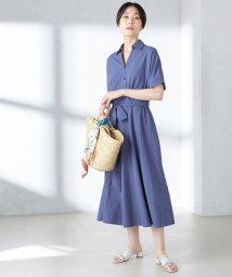 SHIPS WOMEN(シップス　ウィメン)/〈UVカット / 撥水加工 / 手洗い可能〉カシュクール デザイン シャツ ワンピース/ライトブルー