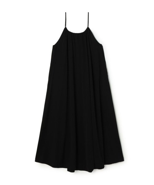 CABaN キュプラポリエステルジャージー ギャザーワンピース 