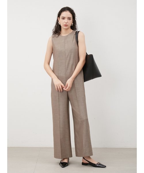 センタープレスクルーネックオールインワン 予めご了承ください