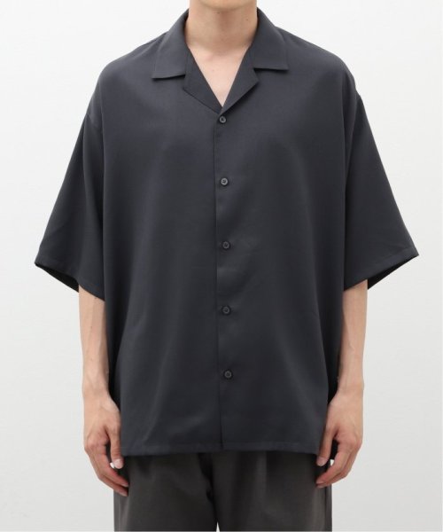 417 EDIFICE(フォーワンセブン　エディフィス)/【Plan Tech】アムンゼンオープンカラーシャツ”セットアップ着用可能”/グレー