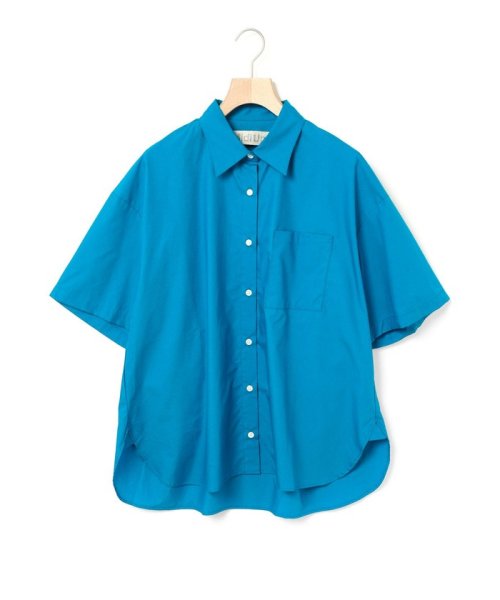 MidiUmi(ミディウミ)/MidiUmi ハーフスリーブワイドシャツ/ブルー 