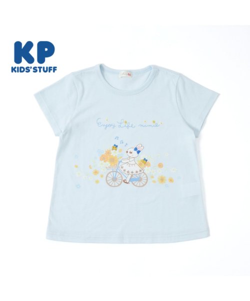 KP(ケーピー)/KP(ケーピー)【日本製】自転車mimiちゃんの半袖Tシャツ(140)/サックス