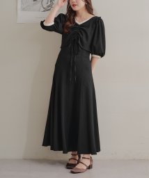 OLIVE des OLIVE/前後2WAY 5分袖TOPS+キャミワンピース　ワンピース　キャミワンピ　春　オフィス/506005269