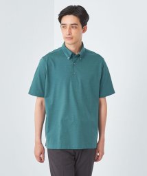 green label relaxing(グリーンレーベルリラクシング)/シャンブレー ボタンダウン ポロシャツ/TURQUOISE