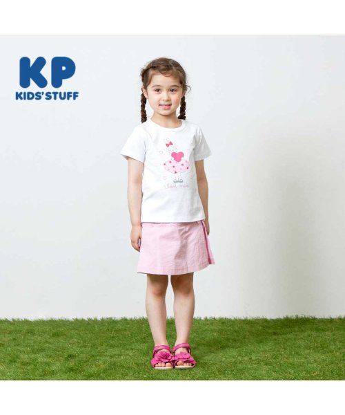 KP(ケーピー)/KP(ケーピー)mimiちゃんハートモチーフTシャツ80～130/オフホワイト