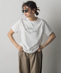 MAYSON GREY(メイソングレイ)/ハンドメッセージロゴTシャツ≪洗濯機で洗える≫/ホワイト