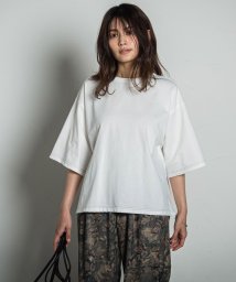 MAYSON GREY(メイソングレイ)/配色ステッチBIG Tシャツ≪洗濯機で洗える≫/オフホワイト