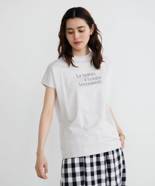 INED/フレンチスリーブロゴTシャツ《スビン綿MIX天竺/A－GIRL’S 》/506122707