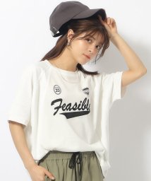 SHOO・LA・RUE Cutie Blonde(シューラルー　キューティーブロンド)/メッシュ切り替えゆるTシャツ/ホワイト（002）