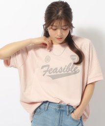 SHOO・LA・RUE Cutie Blonde(シューラルー　キューティーブロンド)/メッシュ切り替えゆるTシャツ/ライトピンク（070）