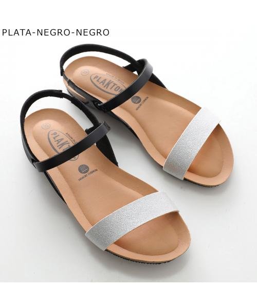 PLAKTON サンダル 715545 フラット コンフォートサンダル PLAKTON サンダル フラット