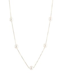 JEWELRY SELECTION/K18　あこや本真珠　8.0〜9.0mm　大珠ステーションネックレス　67cm/K18YG/506123170