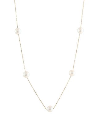 JEWELRY SELECTION/K18　あこや本真珠　8.0〜9.0mm　大珠ステーションネックレス　67cm/K18YG/506123170