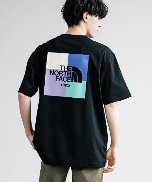 Rocky Monroe(ロッキーモンロー)/THE NORTH FACE ノースフェイス WHITE LABEL ホワイトレーベル 韓国 プリントT 半袖 メンズ レディース Tシャツ カットソー ロゴ /ブラック