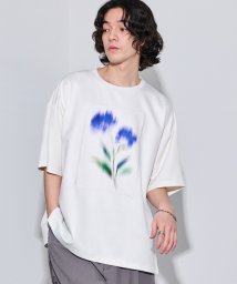 JUNRed/スモークフラワールーズTシャツ/506123566