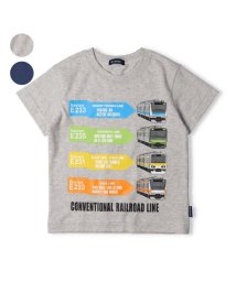 moujonjon(ムージョンジョン)/【子供服】moujonjon (ムージョンジョン)【ネット限定】JR在来線電車半袖Tシャツ 100cm～130cm F32824/グレー