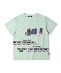 moujonjon/【子供服】moujonjon(ムージョンジョン)【ネット限定】JR在来線電車街並み半袖Tシャツ 100cm～130cm F32825/506123582