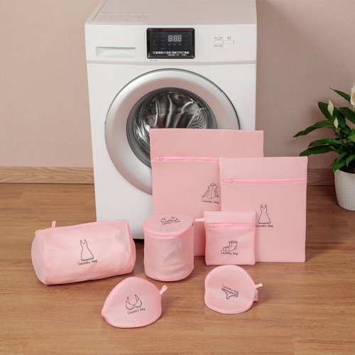 BACKYARD FAMILY(バックヤードファミリー)/洗濯ネット 7枚セット pmya1006/ピンク