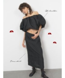 styling/(styling)/【DAICHI MIURA】シアージャガードドレススカート/BLK