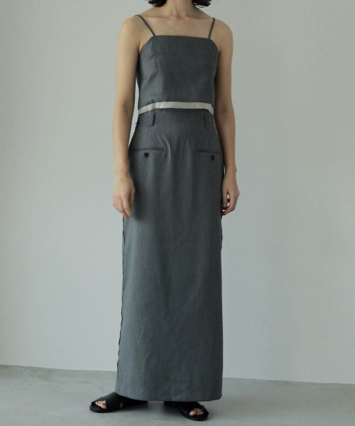 CANAL JEAN(キャナルジーン)/anuke(アンヌーク) "Twill Pocket Skirt"ツイルポケットスカート/62410803/チャコールグレー