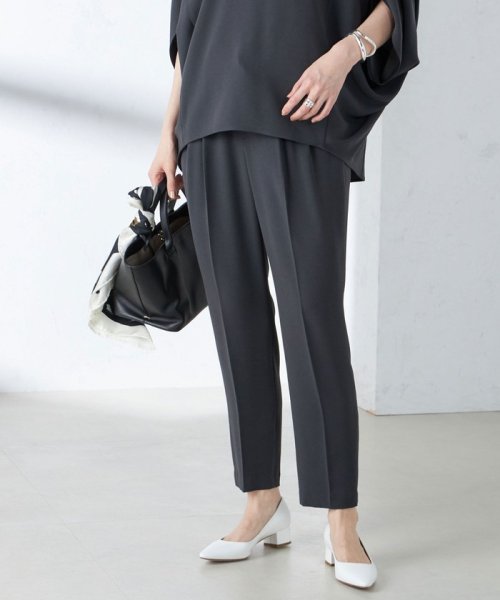 一部追加予約》〈手洗い可能〉アセテート混 バックサテン テーパード  