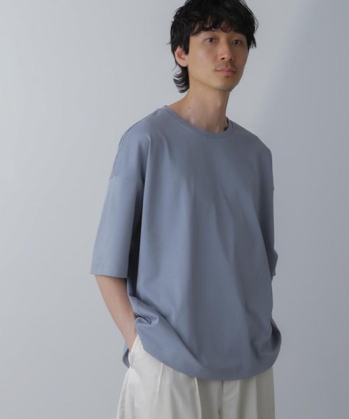 nano・universe(ナノ・ユニバース)/WEB限定/アンチスメル ルーズクルーネックTシャツ 半袖/ブルーグレー5