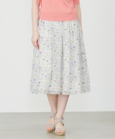 【LIBERTY】LINEN GARDENフレアースカート