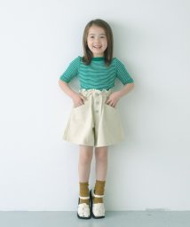 green label relaxing （Kids）(グリーンレーベルリラクシング（キッズ）)/カラーツイルキュロット 100cm－130cm/BEIGE