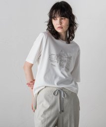 la.f...(ラ　エフ)/刺しゅうコンパクトTシャツ≪洗濯機で洗える≫/ホワイト系その他